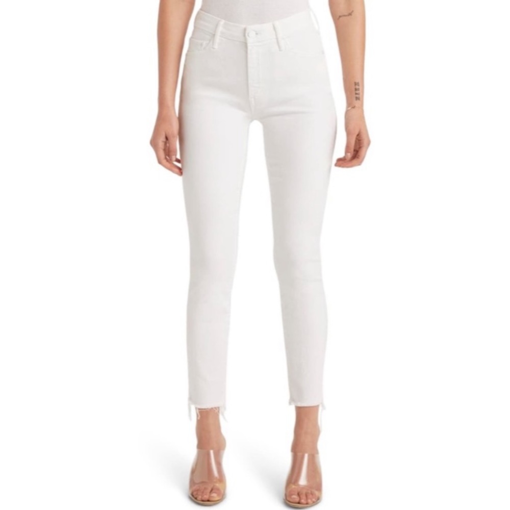 COPY - MOTHER The Looker Fray Hem High Waisted Je…